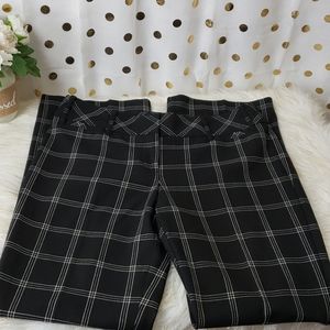 Ann Taylor Marisa Black and White Check Pant